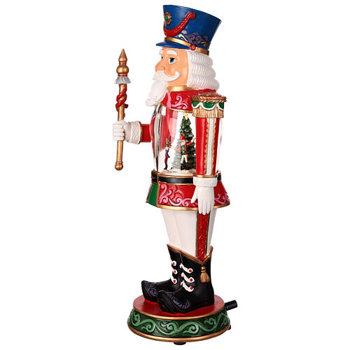 Nutcracker with snow globe, motion and music, 16x6x4 in 6