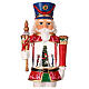 Nutcracker with snow globe, motion and music, 16x6x4 in s6