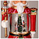 Nutcracker with snow globe, motion and music, 16x6x4 in s5