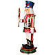 Nutcracker with snow globe, motion and music, 16x6x4 in s6