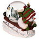 Sfera neve pupazzo su slitta luci musica movimento neve 15x20x15 cm s4