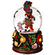 Glass snow globe Santa Claus gifts base flower relief decoration 20x15x15 cm s5