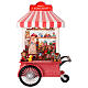 Schneekugel, Weihnachtsmanns Spielzeugwerkstatt auf Wagen – Licht, Musik, Schneewirbel, H 27,3 cm, 17,8 × 10,2 cm s1