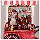 Palla neve laboratorio di Babbo Natale luci musica 25x20x10 cm s2