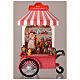 Palla neve laboratorio di Babbo Natale luci musica 25x20x10 cm s3
