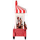 Palla neve laboratorio di Babbo Natale luci musica 25x20x10 cm s7