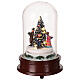 Teca vetro coro Natale albero luci movimento 20x15x15 cm s5