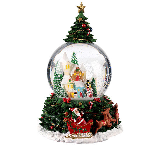 Christmas snow globe with snowy city 120 mm, 15x15x25 cm 3