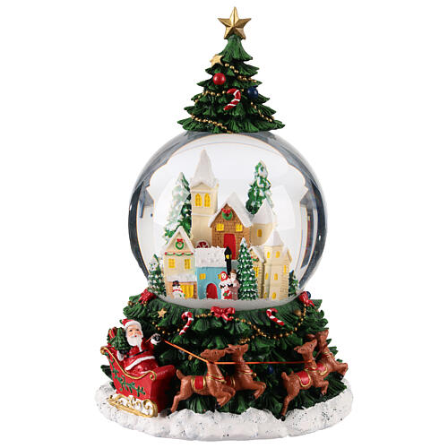 Christmas snow globe with snowy city 120 mm, 15x15x25 cm 4