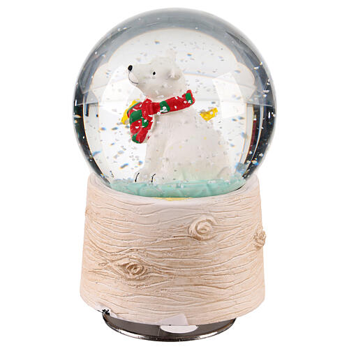 Globo de neve 80 mm urso polar 8x8x12 cm 3