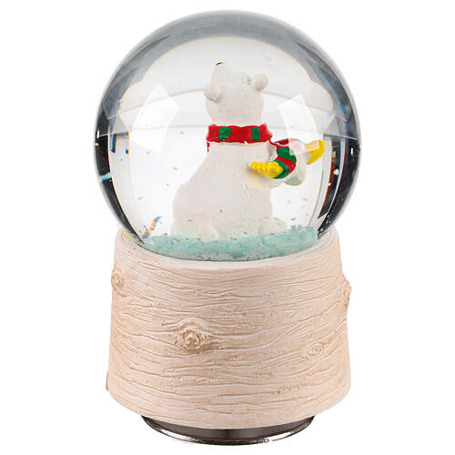 Globo de neve 80 mm urso polar 8x8x12 cm 5