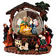 Palla di neve 100 mm Natività e Re magi 15x15x15 cm s1