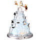 Winterszene „Eisberg mit Pinguinen und Weihnachtsmann“ – mit Licht, Musik und Bewegung, 25 × 25 × 35 cm s6
