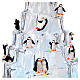 Iceberg with penguins and Santa Claus sleigh 25x25x35 cm s3