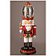 Schiaccianoci scena albero Natale illuminata in cappello vetro 12x12x40 cm s2