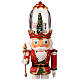 Schiaccianoci scena albero Natale illuminata in cappello vetro 12x12x40 cm s3