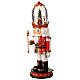 Schiaccianoci scena albero Natale illuminata in cappello vetro 12x12x40 cm s4