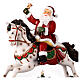 Caballo mecedor con Papá Noel 30x10x30 cm s2