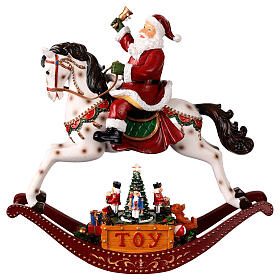 Rocking horse with Santa Claus 30x10x30 cm