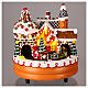 Gingerbread miniature town with train in motion, 8x8x8 in s2