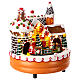 Gingerbread miniature town with train in motion, 8x8x8 in s4