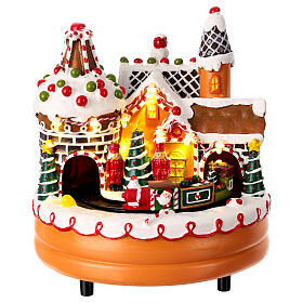 Gingerbread city animated train, 20x20x20 cm