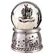 Silver snow globe of 4 in, bag of gifts, 4x4x6 in s1