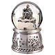 Silver snow globe of 4 in, bag of gifts, 4x4x6 in s3