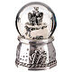 Silver snow globe of 4 in, bag of gifts, 4x4x6 in s5