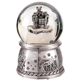 Boule à neige 100 mm argent sac cadeaux 10x10x15 cm