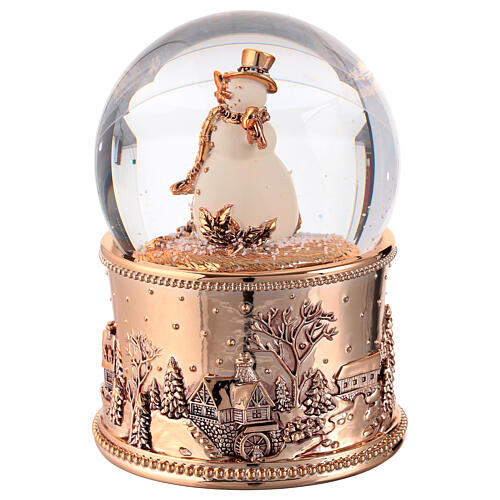 Christmas snow globe with snow man 100 mm, 10x10x15 cm 3