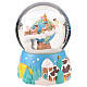 Snow globe of 5 in, Santa Claus on his sleigh over the globe, 5x5x8 in s2