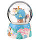 Snow globe of 5 in, Santa Claus on his sleigh over the globe, 5x5x8 in s4