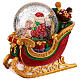 Slitta palla di neve illuminata 100 mm Babbo Natale 15x10x15 cm s4