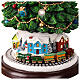 Árbol de Navidad movimiento tren trineo Papá Noel 25x25x45 cm s2