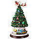 Árbol de Navidad movimiento tren trineo Papá Noel 25x25x45 cm s5