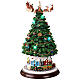 Santa Claus sleigh animated Christmas tree 25x25x45 cm s1