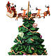 Santa Claus sleigh animated Christmas tree 25x25x45 cm s4