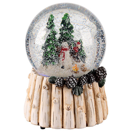 Schneekugel, Schneemann mit Kind – H 15 cm, Ø 11,5 cm 4