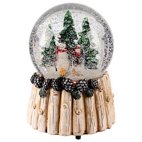 Boule à neige 100 mm bonhomme de neige enfant 10x10x15 cm