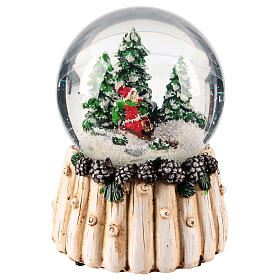 Snow globe of 4 in, children on a sled, 4x4x6 in