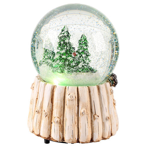 Snow globe of 4 in, children on a sled, 4x4x6 in 5