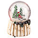 Snow globe of 4 in, children on a sled, 4x4x6 in s4