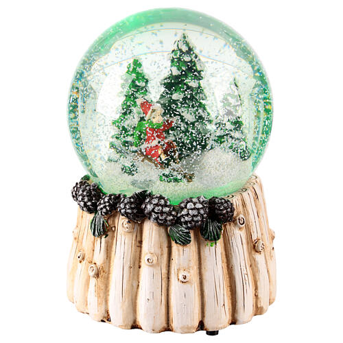 Palla di neve 100 mm bambino su slitta 10x10x15 cm 2
