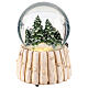 Snow globe of 4 in, Santa on his sleigh, 4x4x6 in s4