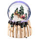 Palla di neve 100 mm Babbo Natale su slitta 10x10x15 cm s1