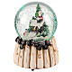 Palla di neve Babbo Natale su tetto 10x10x12 cm s2