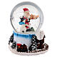 Snow globe of 3 in, Santa playing the violin, 4x4x6 in s4