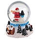 Bola de nieve 80 mm Papá Noel con violín 10x10x12 cm s5