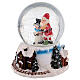 Palla di neve 80 mm Babbo Natale con violino 10x10x12 cm  s3